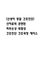 [신생아 황달 간호진단] 광선치료와 관련된 피부손상 위험성 간호진단 간호과정 케이스-1