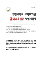 국민대 교육대학원 자기소개서 학업계획서 음악교육전공-1