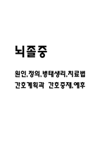 (뇌졸중 문헌고찰과 간호중재) 뇌졸중 원인,정의,병태생리,치료법 분석과 뇌졸중 간호계획과 간호중재,예후 분석-1