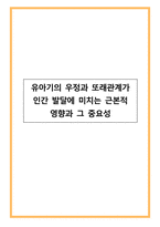 유아기의 우정과 또래관계가 인간 발달에 미치는 근본적 영향과 그 중요성-1