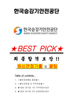 한국승강기안전공단 면접기출(최신)+꿀팁[최종합격!] +1000대기업 1차 직무면접 + 2차 임원면접 최종합격자 답안-1