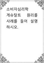소비자심리학 ) 게슈탈트 원리를 사례를 들어 설명하시오-1