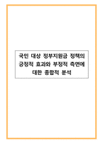 국민 대상 정부지원금 정책의 긍정적 효과와 부정적 측면에 대한 종합적 분석-1