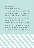 [ 사회복지실천론 ) 본인이 관심 있는 사회복지분야를 선정한 후, 거주하는 지역(시군구)에 해당 분야의 사회복지시설 조사1 ]-1