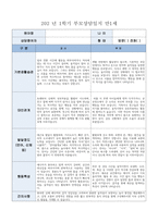 부모상담일지 1세 1학기] 총 9명의 만 1세 유아 대상 1학기 부모상담일지 (기본생활습관, 대인관계, 발달정도 - 언어, 신체 등, 행동특성) 부모상담일지-6