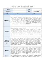 부모상담일지 1세 1학기] 총 9명의 만 1세 유아 대상 1학기 부모상담일지 (기본생활습관, 대인관계, 발달정도 - 언어, 신체 등, 행동특성) 부모상담일지-7