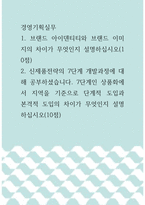 경영기획실무 ) 1 브랜드 아이덴티티와 브랜드 이미지의 차이가 무엇인지 설명하십시오 2 신제품전략의 7단계 개발과정에 대해 공부하셨습니다 7단계인 상품화에서 지역을 기준으로 단계적 도입과 본격적 도입의 차이가 무엇인지 설명하십시오-1