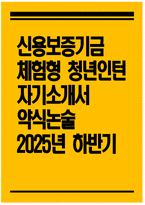 신용보증기금 자기소개서) 2025년 하반기 신용보증기금 체험형 청년인턴 자기소개서 신용보증기금 체험형 청년인턴 자소서 신용보증기금 자소서-1