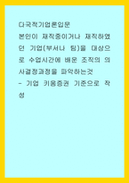 다국적기업론입문 ) 본인이 재직중이거나 재직하였던 기업(부서나 팀)을 대상으로 수업시간에 배운 조직의 의사결정과정을 파악하는것 - 기업 키움증권 기준으로 작성-1