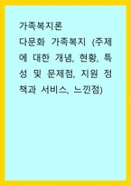 가족복지론 ) 다문화 가족복지 (주제에 대한 개념, 현황, 특성 및 문제점, 지원 정책과 서비스, 느낀점)-1