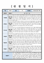 유아관찰일지) 만 1세 관찰 및 발달평가 1학기 6회 분량 (풍부한 내용으로 작성하여 참고하기 용이합니다)-4