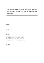 다른 유형의 제품을 대상으로 비교광고의 예시를 2가지 제시하고, 비교광고의 효과 및 문제점에 대해 토론하세요-1