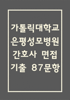 은평성모병원 간호사 면접 기출 87문항 - 가톨릭대학교 은평성모병원 간호사 최근 3년간 2회 이상 기출 면접 문항 87개 정리 -1