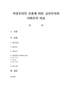 여성주의의 흐름에 따른 급진주의와 사회주의 비교-1