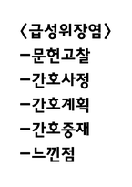 급성 위장염 연구레포트 - 급성 위장염 문헌고찰과 간호사정,간호계획,간호중재 및 느낀점-1