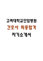 [고려대학교안암병원 간호사 자소서] 고대안암병원 간호사 최종합격 자기소개서-1