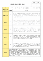 유아 관찰일지와 해석  2학기 만 5세 23명-2