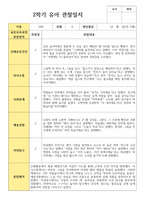 유아 관찰일지와 해석  2학기 만 5세 23명-17