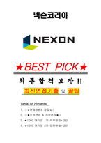 넥슨코리아 면접기출(최신)+꿀팁[최종합격!] +1000대기업 1차 직무면접 + 2차 임원면접 최종합격자 답안-1