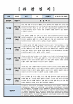 [관찰일지] 만5세 관찰일지 6개항목 및 발달평가 - 6회-2
