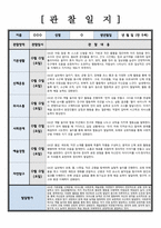 [관찰일지] 만5세 관찰일지 6개항목 및 발달평가 - 6회-3