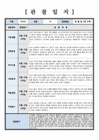 [관찰일지] 만5세 관찰일지 6개항목 및 발달평가 - 6회-4