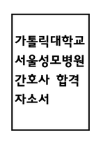 서울성모병원 자기소개서 - 가톨릭대학교 서울성모병원 간호사 최종합격 자소서 (서울성모병원 자기소개서 BEST 예문)-1