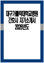 (대구가톨릭대학교병원 자기소개서) 2026년 대구가톨릭대학교병원 간호사 자소서 대구가톨릭대학교병원 지원동기 대구가톨릭대학교병원 자소서 대구가톨릭대학교병원 간호사 자기소개서-1