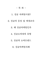 싱글 마케팅 레포트-2