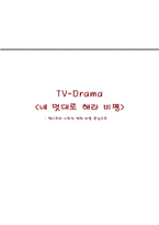 [드리마] TV드라마 네멋대로해라 -텍스트와 사회적 맥락 비평 중심으로-1