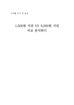 [식생활관리] 1500원 식단 VS 5000원 식단 비교 분석하기-1