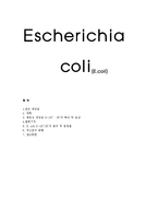 [미생물학] 대장균 Escherichia coli(E.coli)-10