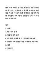 한국 가족 트렌드 중 가장 부각되는 것은 무엇인지 두 가지만 선택하여 그 원인을 분석하여 제시하고 제시한 두 가지 가족 트렌드를 지원하기 위한 가족센터 프로그램이 무엇인지 각각 두 가지 이상 작성하시오. 가족건강론-1