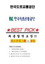 한국도로교통공단 면접기출(최신)+꿀팁[최종합격!] +1000대기업 1차 직무면접 + 2차 임원면접 최종합격자 답안-1