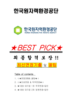 한국원자력환경공단 면접기출(최신)+꿀팁[최종합격!] +1000대기업 1차 직무면접 + 2차 임원면접 최종합격자 답안-1