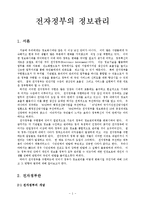 [행정학] 전자정부의 정보관리-1