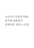 소나기 독후감,서평 (소나기 줄거리,내용분석,전체적인 평가,느낀점)-1