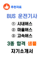 [합격] BUS 운전기사 (시내버스,마을버스,고속버스) 3종 자기소개서-1
