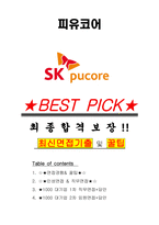 피유코어 면접기출(최신)+꿀팁[최종합격!] +1000대기업 1차 직무면접 + 2차 임원면접 최종합격자 답안-1