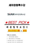 세아창원특수강 면접기출(최신)+꿀팁[최종합격!] +1000대기업 1차 직무면접 + 2차 임원면접 최종합격자 답안-1