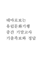 테마로 보는 유럽문화기행 중간고사 기말고사 족보 82문항과 정답-1
