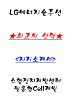 LG에너지솔루션 소형전지개발센터 원통형Cell개발 자기소개서-1