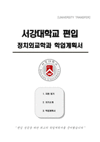 서강대학교 편입 정치외교학과 학업계획서-1