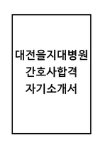대전을지대학교병원 간호사 자기소개서 – 대전을지대병원 간호사 최종합격 자소서 (대전을지대학교병원 자기소개서 BEST 예문)-1