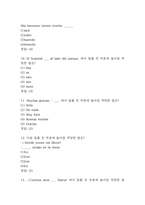생활속에서 배우는 스페인어 중간 기말 기출문제 족보 63문항 정리 (최근5년간 생활속에서 배우는 스페인어 중간고사,기말고사 2회이상 반복기출된 기출문제 정리 및 정답)-4