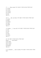 생활속에서 배우는 스페인어 중간 기말 기출문제 족보 63문항 정리 (최근5년간 생활속에서 배우는 스페인어 중간고사,기말고사 2회이상 반복기출된 기출문제 정리 및 정답)-6