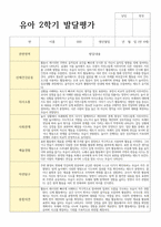 평가제 통과 2학기 발달평가와 총평 만4세 22명-19