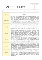 평가제 통과 2학기 발달평가와 총평 만5세 23명-10