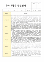 평가제 통과 2학기 발달평가와 총평 만5세 23명-12