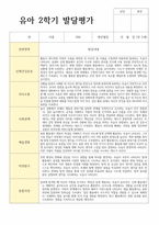 평가제 통과 2학기 발달평가와 총평 만5세 23명-15